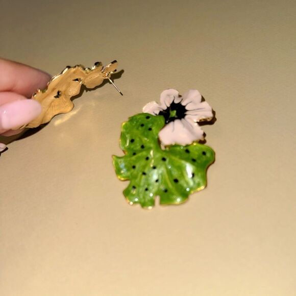 Flower earrings N853 - Picture 3 of 4